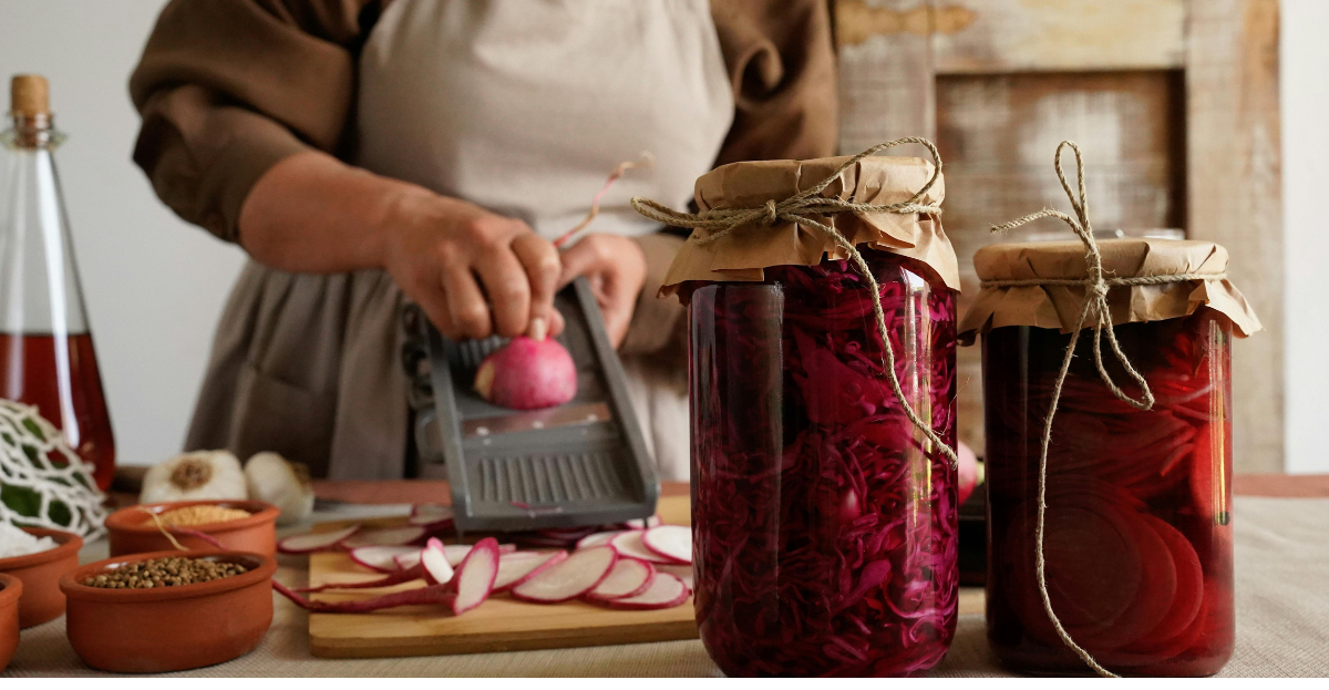 Fermented veg in jars